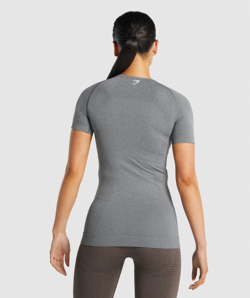 Koszulki Gymshark Vital Seamless 2.0 Damskie Szare | PL 798YKM